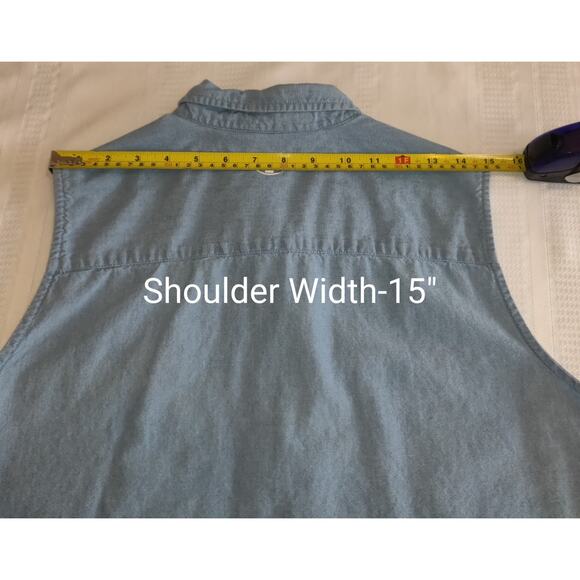 Vintage Champion Phoenix Mercury WNBA Denim Shirt XL Sleeveless Chambray Macau - Picture 12 of 16